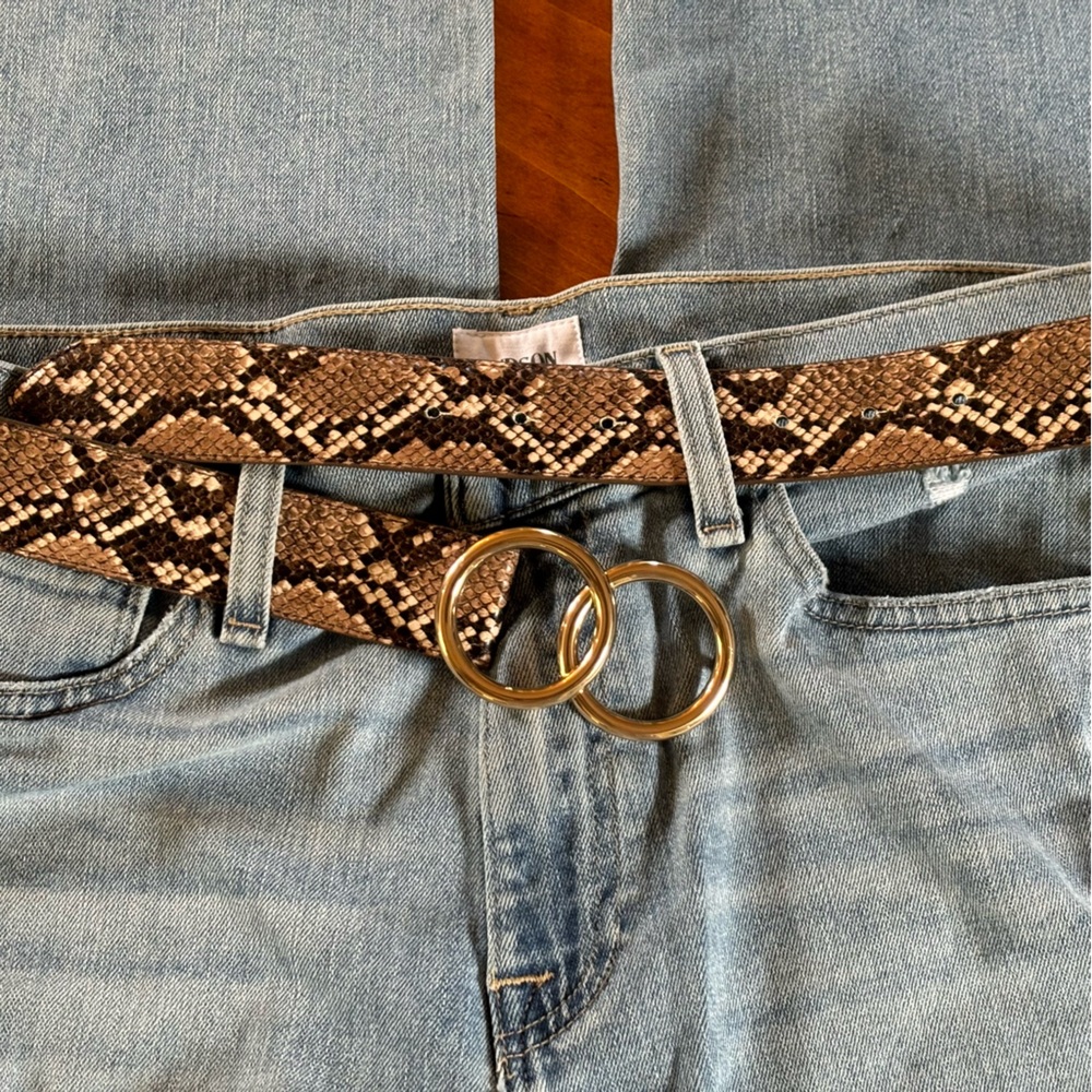 Faux Python Snakeskin Belt NWT - Picture 3 of 7